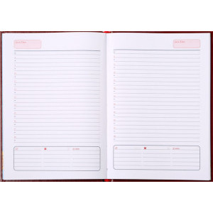 Календар бележник Икономи, червен