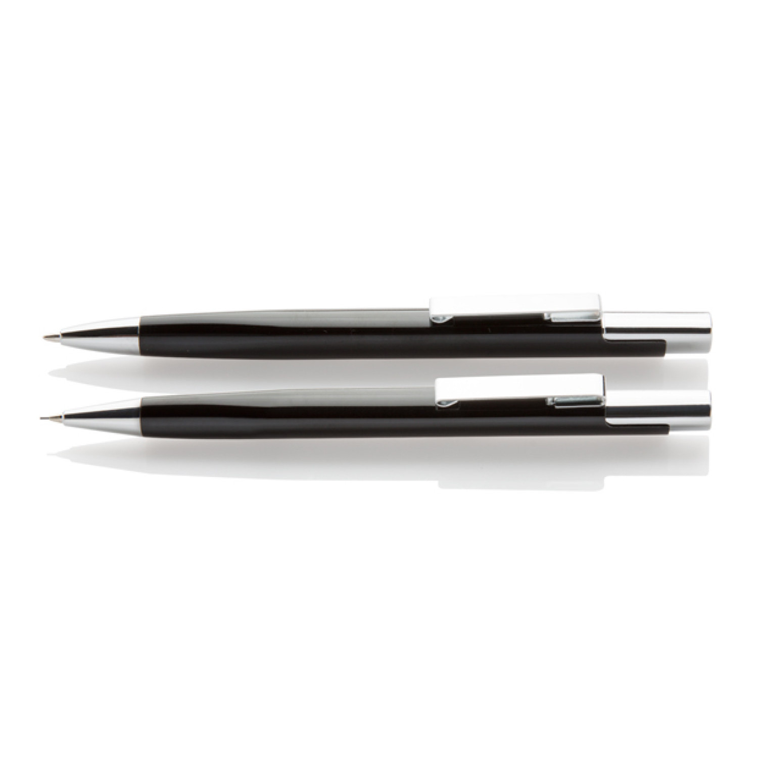 Комплект метална химикалка и автоматичен молив Glamy 20055-bk, черен
