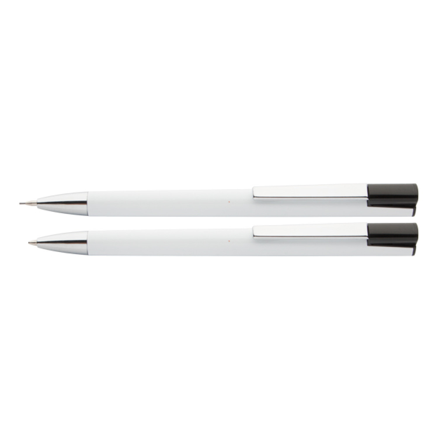 Комплект метална химикалка и автоматичен молив Sido 19074-W, бял