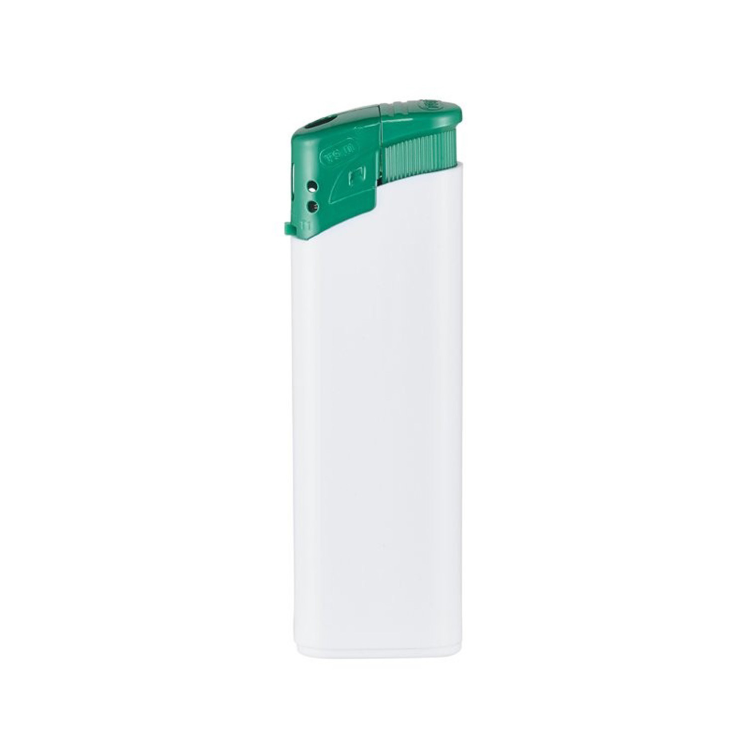Пластмасова запалка EB-15, бяло и зелено