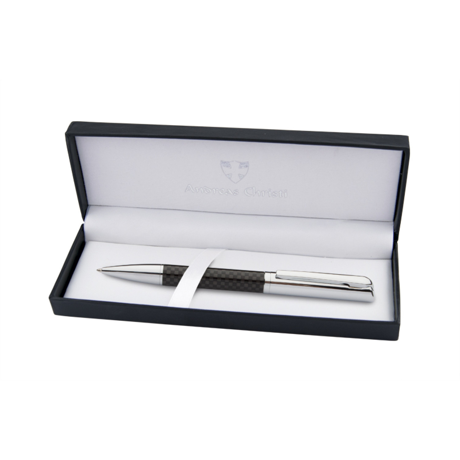 Mетална химикалка Lugano 2052-Box, в кутия, сребърен