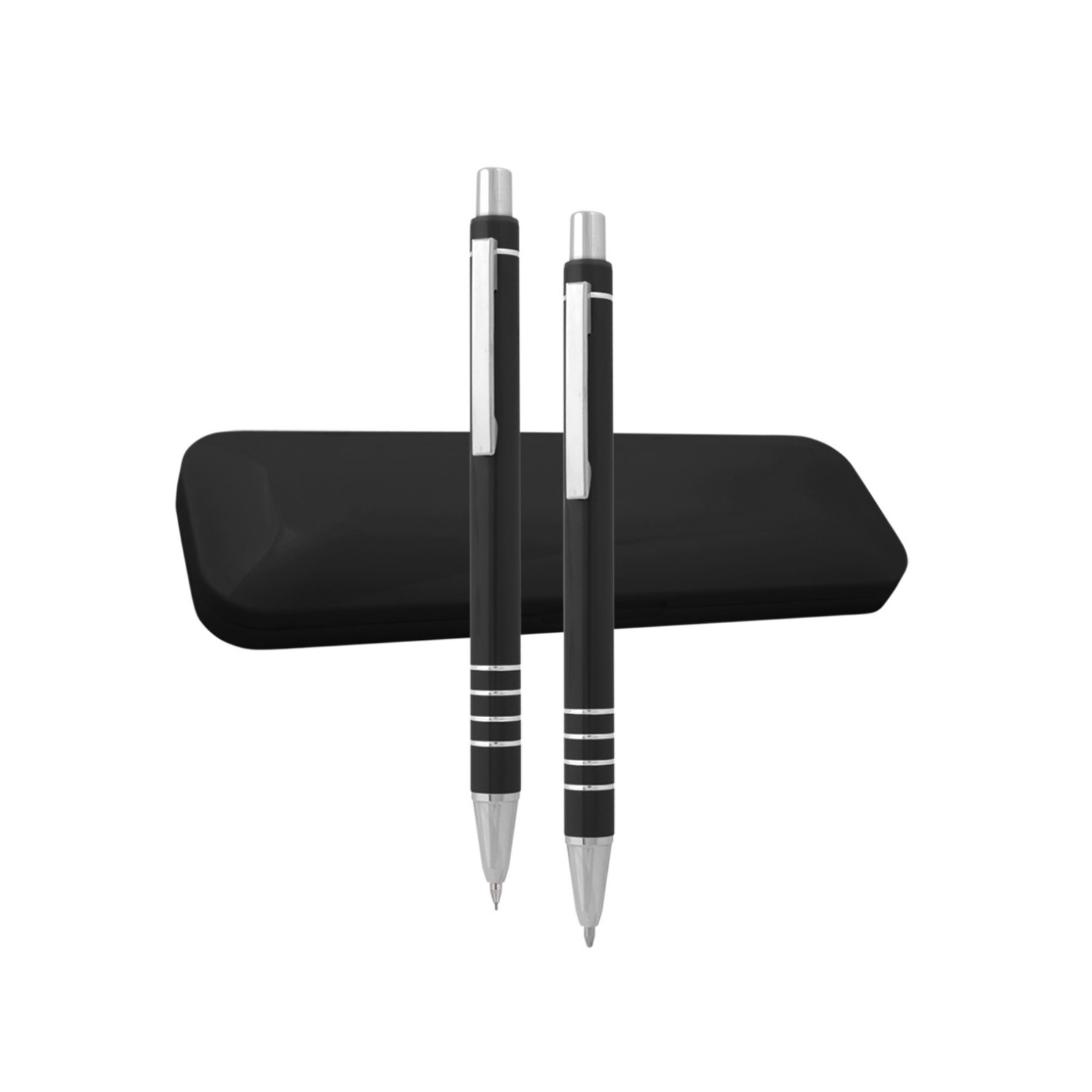 Комплект метална химикалка и автоматичен молив BMP-2D, черен