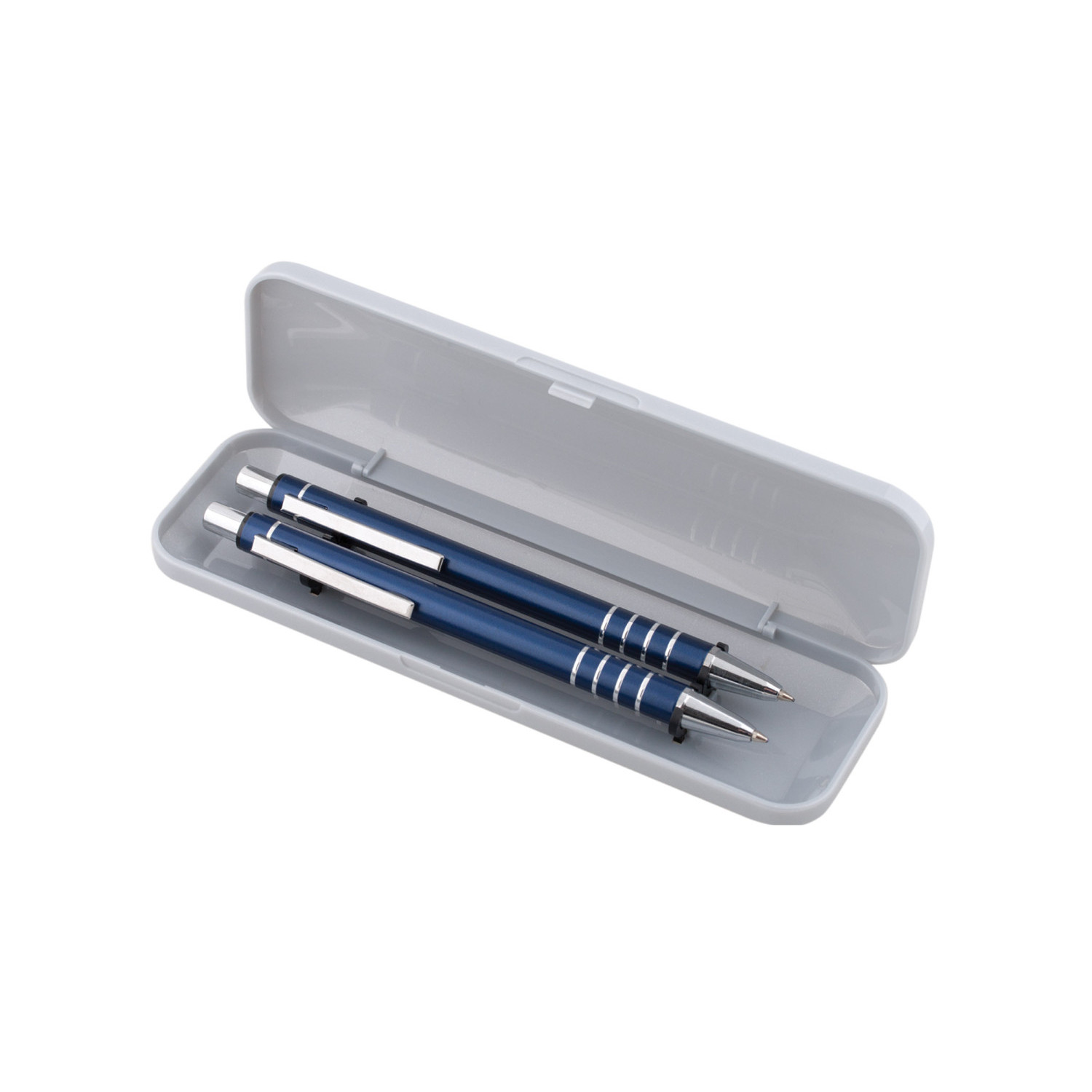 Комплект метална химикалка и автоматичен молив BMP-2C, син