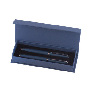 Комплект метална химикалка и ролер SET-9, син