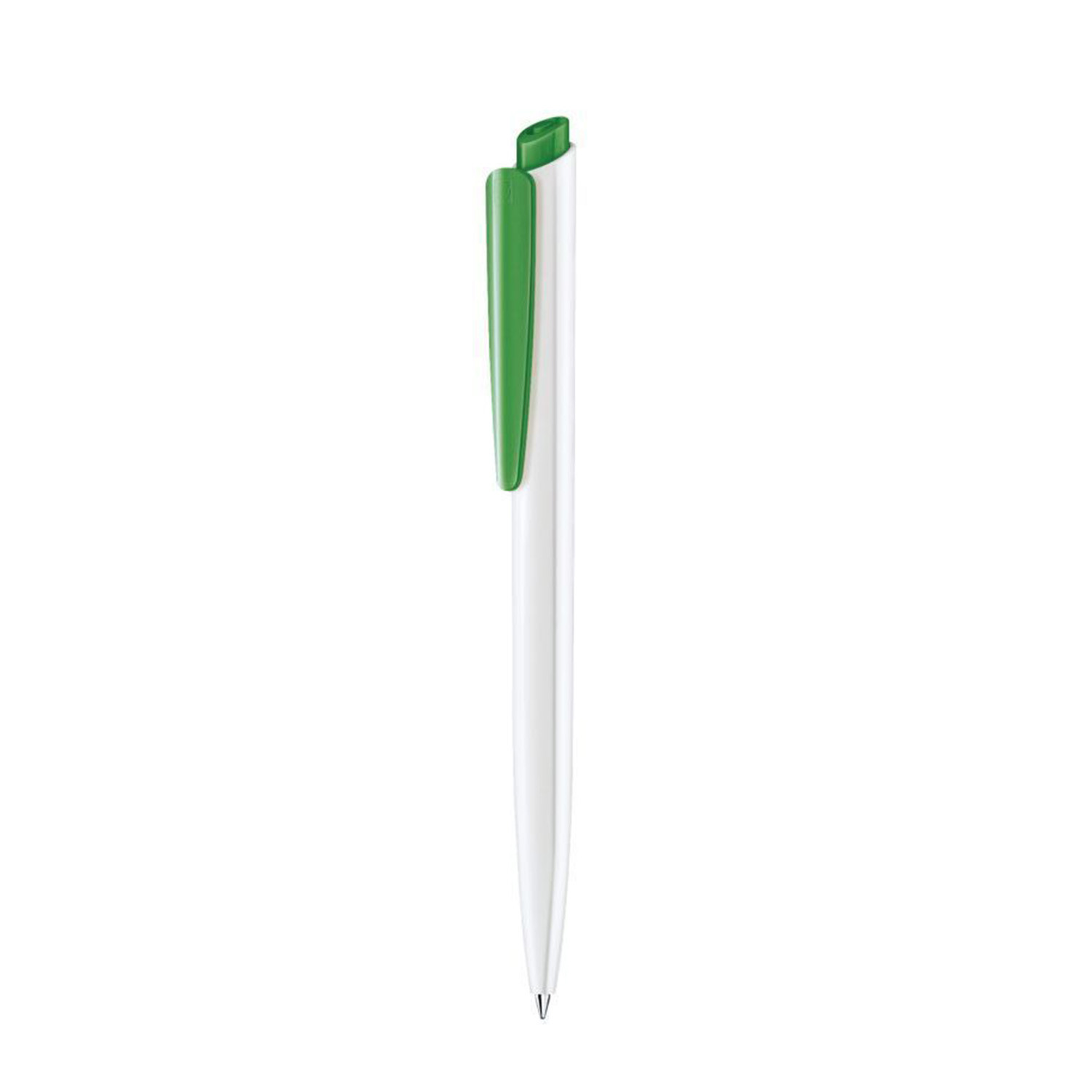 Пластмасова химикалка Senator Dart Polished 2959, бял със зелен клипс