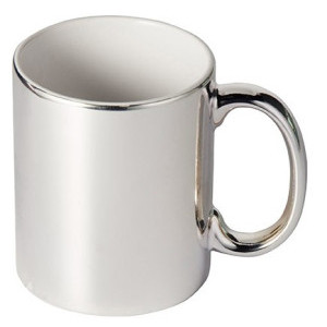 Сребърна керамична чаша